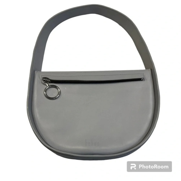 NWOT Behno Greta Light Grey Leather Shoulder Bag - Picture 1 of 7